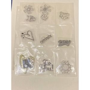 Lot of never used~assortment of‎ crafting stamps